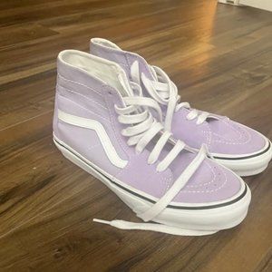 VANS SK8 Hi Top unisex shoes. LAVENDER/WHITE